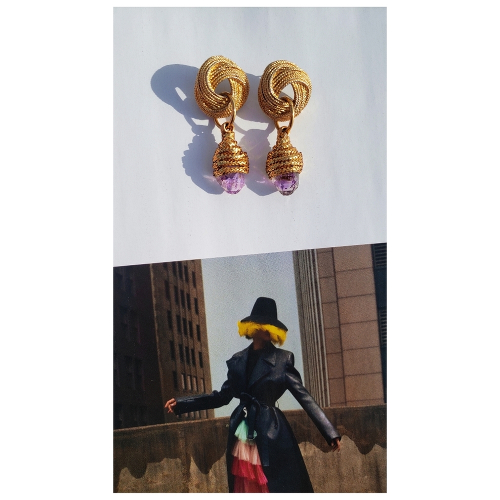 amethyst💜earrings -a- KAMELEON🦎KREATION - Picture 2 of 8